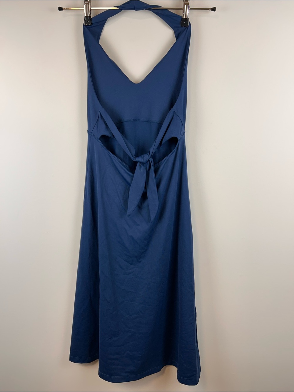 Patagonia Morning Glory Halter Dress Blue Women’s Medium Tie Back - Picture 3 of 10